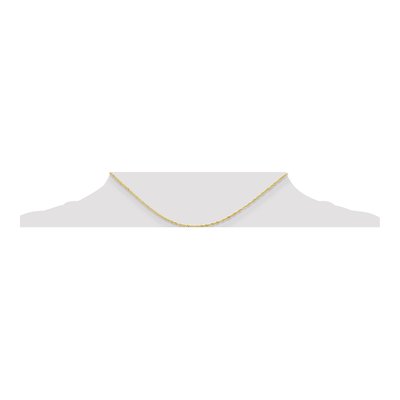 10K Yellow Gold 1.1mm Singapore Chain – view 4