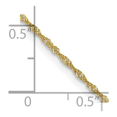 10K Yellow Gold 1.1mm Singapore Chain – view 5