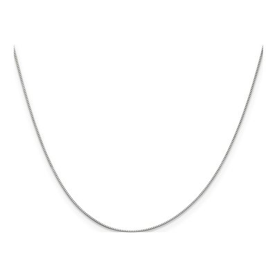 10K White Gold 0.5mm Box Chain – view 2