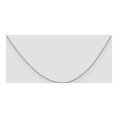 10K White Gold 0.5mm Box Chain – view 4