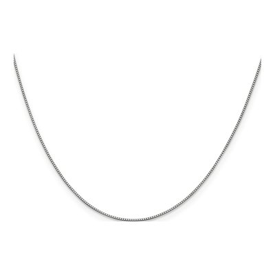 10K White Gold 0.7mm 7mm Box Chain – view 2