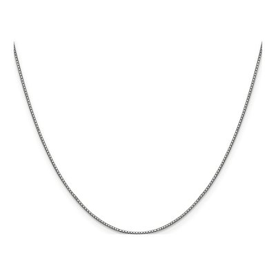 10K White Gold 0.9mm 9mm Box Chain – view 2