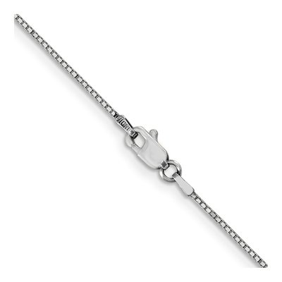 10K White Gold 0.9mm 9mm Box Chain – view 3