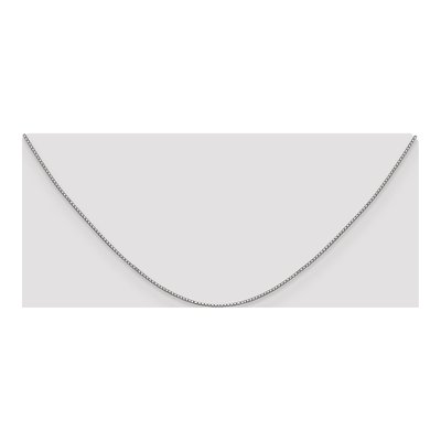 10K White Gold 0.9mm 9mm Box Chain – view 4