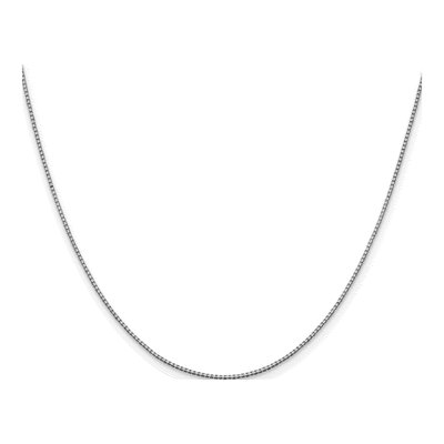 10K White Gold 0.95mm Box Chain – view 2