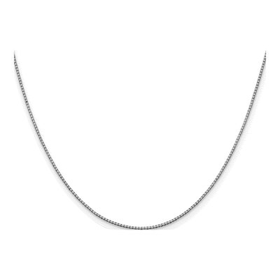 10K White Gold 1mm Box Chain – view 3