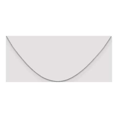 10K White Gold 1mm Box Chain – view 4