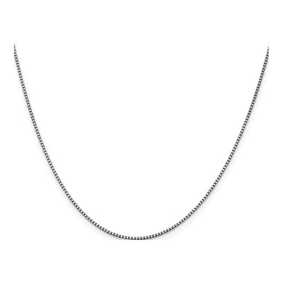 10K White Gold 1.05mm Box Chain – view 2