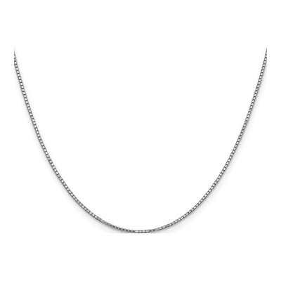 10K White Gold 1.1mm Box Chain – view 2