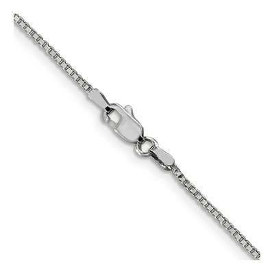 10K White Gold 1.1mm Box Chain – view 3