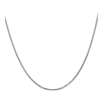 10K White Gold 1.25mm Box Chain – view 2
