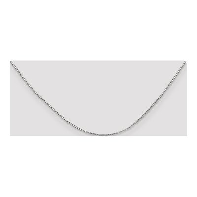 10K White Gold 1.25mm Box Chain – view 4