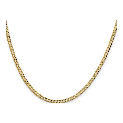 10K Yellow Gold 3.1mm Flat Cuban Chain – view 2