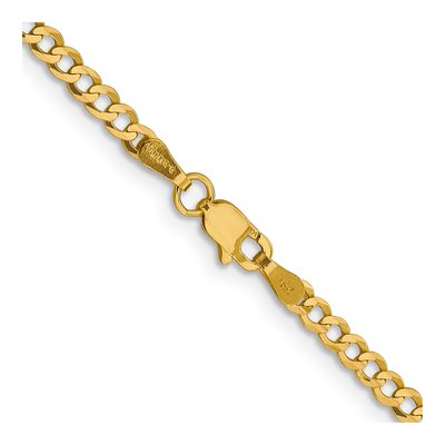 10K Yellow Gold 3.1mm Flat Cuban Chain – view 3