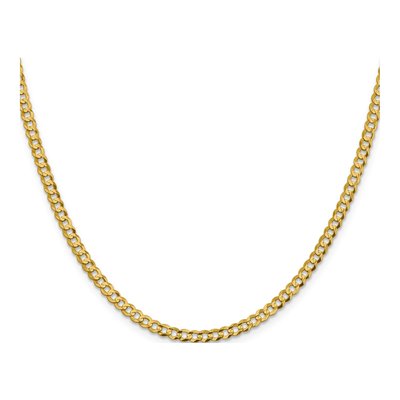 10K Yellow Gold 3.7mm Flat Cuban Chain – view 2