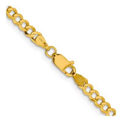 10K Yellow Gold 3.7mm Flat Cuban Chain – view 3
