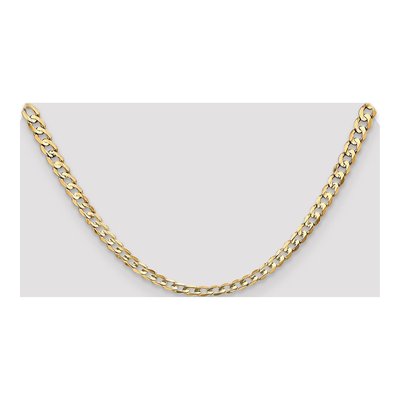 10K Yellow Gold 4.5mm Open Concave Curb Chain – view 4