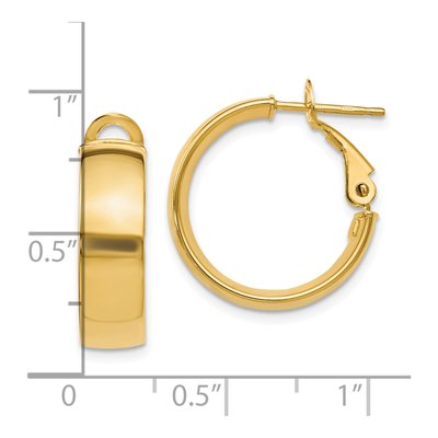 10K Yellow Gold 18mm Huggie Hoop Earrings – view 5