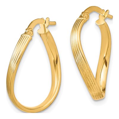 10K Yellow Gold Hoop Earrings – view 3