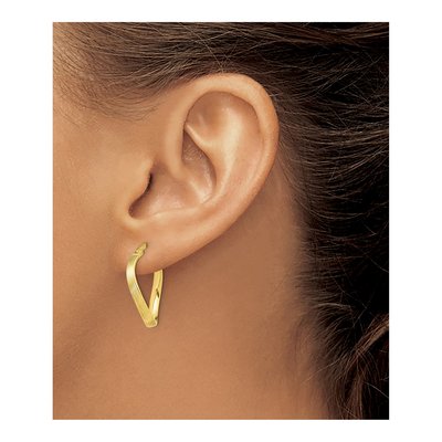 10K Yellow Gold Hoop Earrings – view 4
