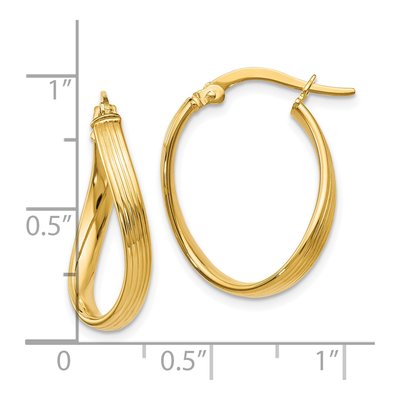 10K Yellow Gold Hoop Earrings – view 5
