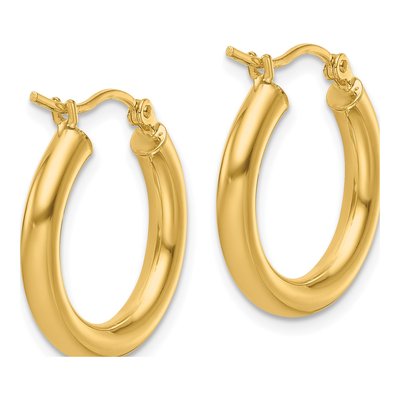 10K Yellow Gold 20mm Hoop Earrings – view 5