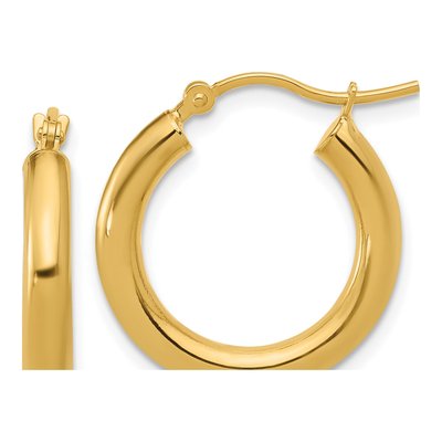 10K Yellow Gold 20mm Hoop Earrings