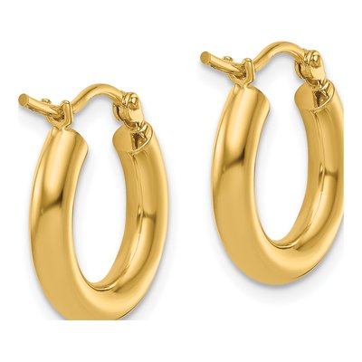 10K Yellow Gold 15mm Hoop Earrings – view 5