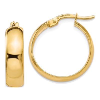10K Yellow Gold 19mm Hoop Earrings