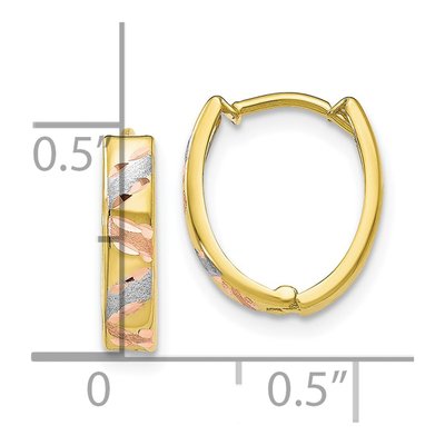 10K Yellow Gold Huggie Hoop Earrings – view 5
