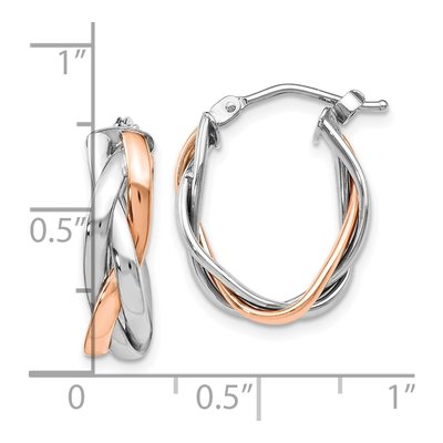 10K Yellow Gold Braided Hoop Earrings – view 4