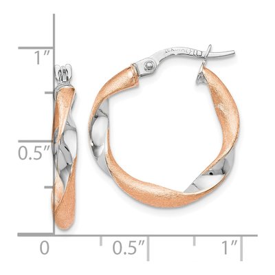 10K Yellow Gold 23mm Twisted Hoop Earrings – view 5