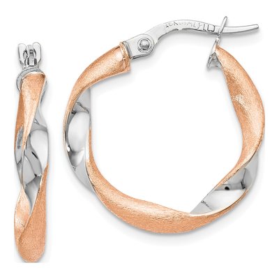 10K Yellow Gold 23mm Twisted Hoop Earrings