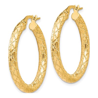 10K Yellow Gold 26mm Hoop Earrings – view 3