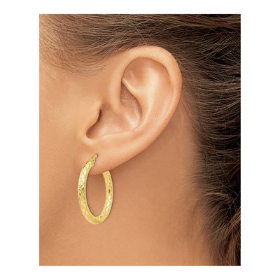 10K Yellow Gold 26mm Hoop Earrings – view 4