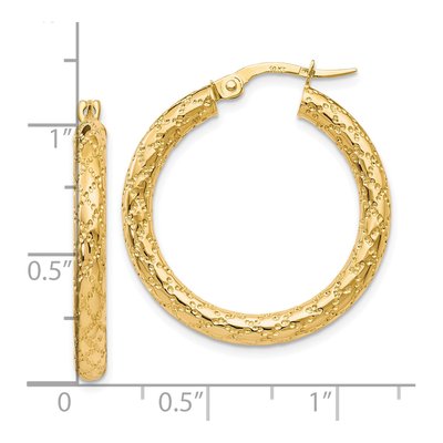 10K Yellow Gold 26mm Hoop Earrings – view 5