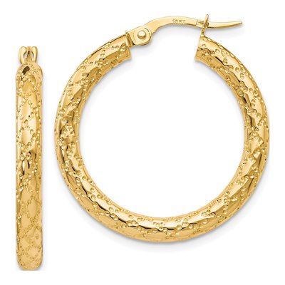 10K Yellow Gold 26mm Hoop Earrings
