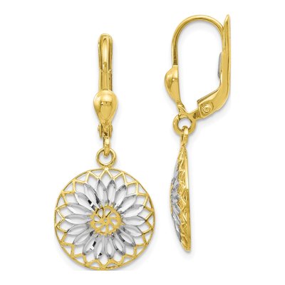 10K Yellow Gold Leverback Earrings