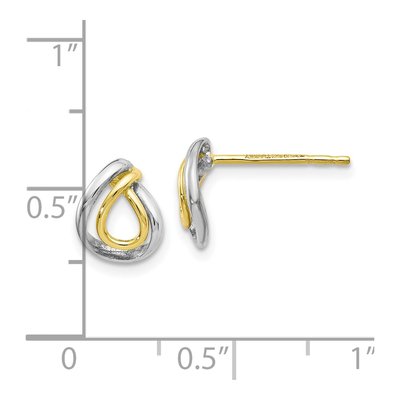 10K Yellow Gold Button Stud Earrings – view 5