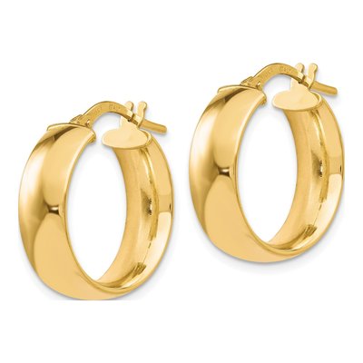 10K Yellow Gold 14mm Hoop Earrings – view 3