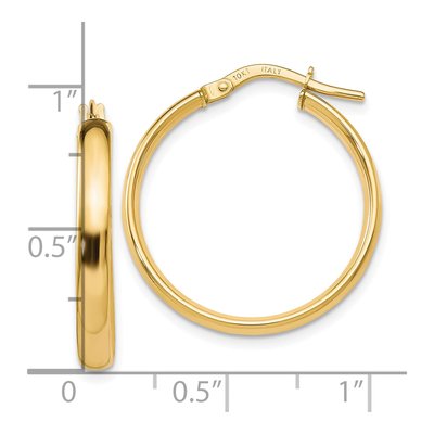 10K Yellow Gold 20mm Hoop Earrings – view 5
