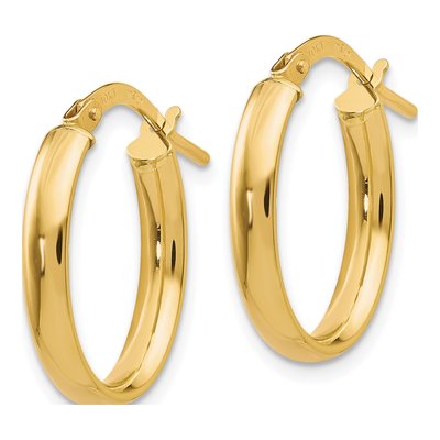 10K Yellow Gold Hoop Earrings – view 3