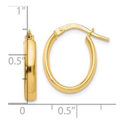 10K Yellow Gold Hoop Earrings – view 5