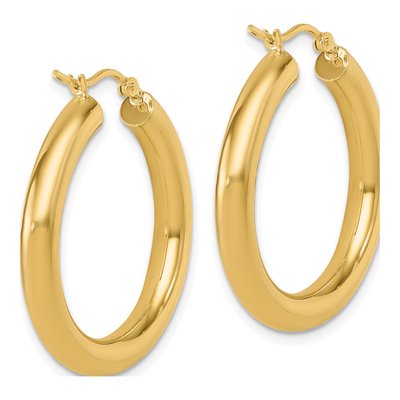 10K Yellow Gold 30mm Hoop Earrings – view 5