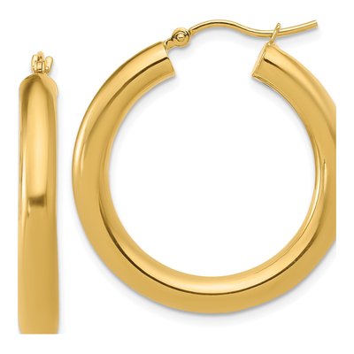 10K Yellow Gold 30mm Hoop Earrings
