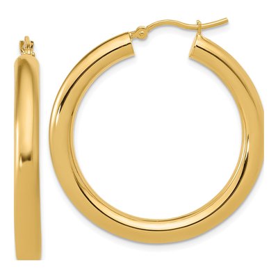 10K Yellow Gold 35mm Hoop Earrings
