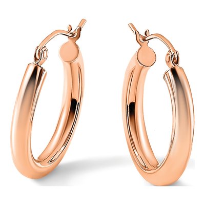 10K Rose Gold 20mm Hoop Earrings – view 7