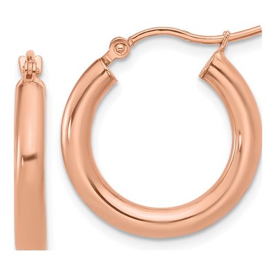 10K Rose Gold 20mm Hoop Earrings