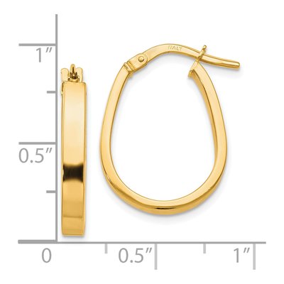 10K Yellow Gold U-Shape Hoop Earrings – view 4