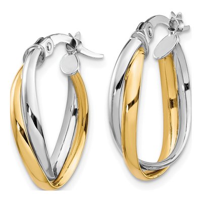 10K Yellow Gold Hoop Earrings – view 3